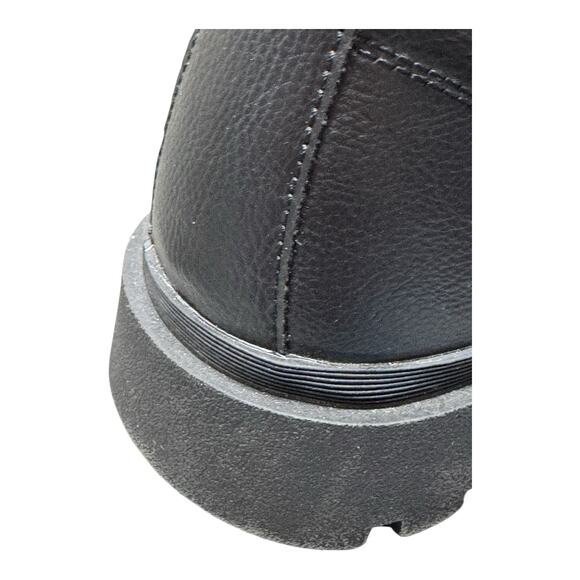 ZARA Men's 45 11.5-12 Black Lace Up Textured Ankle Boots 2283 Monochrome - Picture 9 of 11